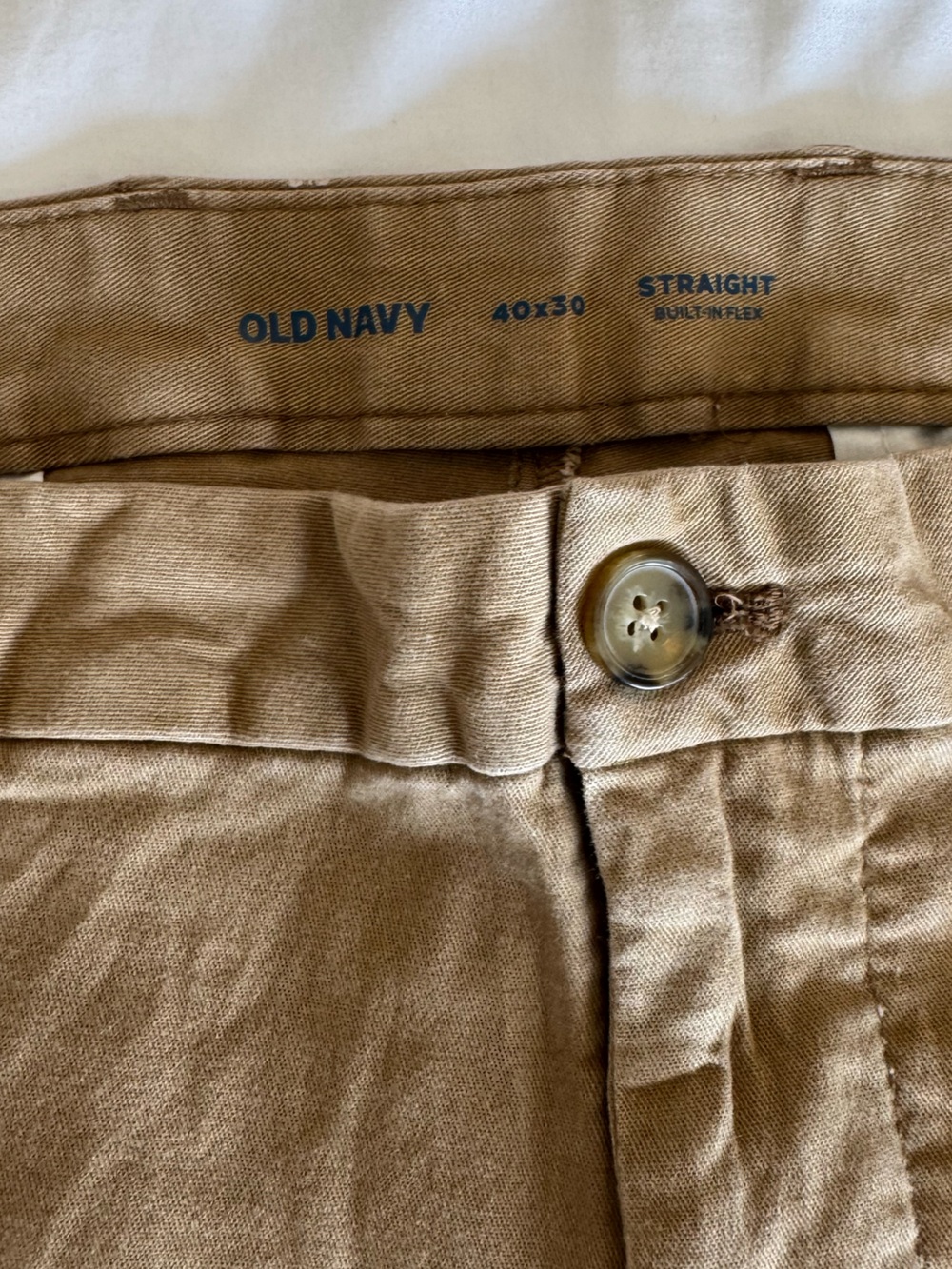 Old Navy Men's Straight Fit Khaki Pants - Tan 40x30